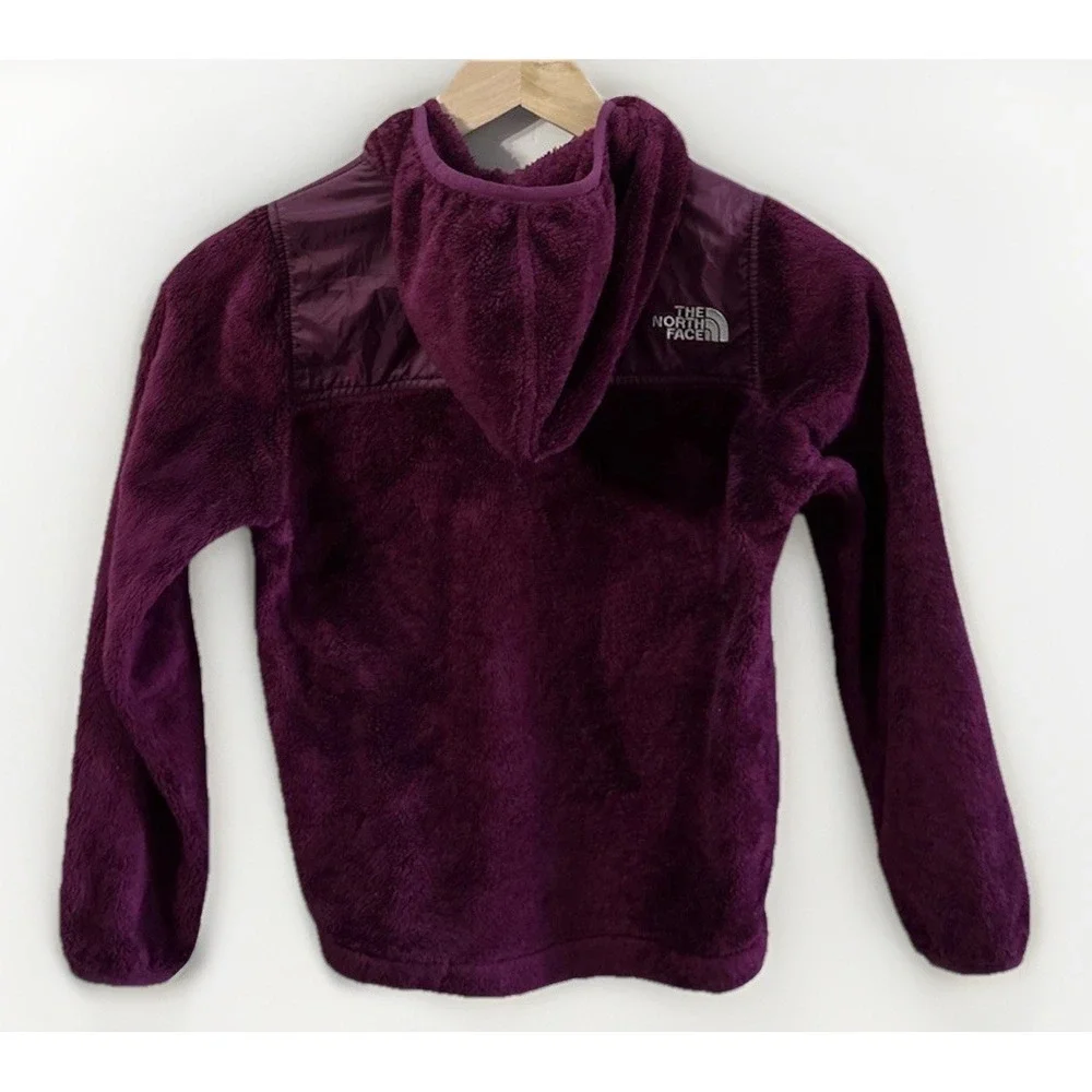 Girls The North Face OSO Fleece Hoodie Jacket Magenta‎ Pockets Small 7/8